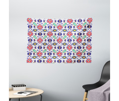 Moroccan Tiles Wide Tapestry