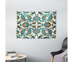 Antique Boho Motif Wide Tapestry