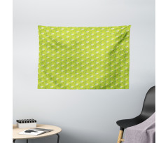 Abstract Falling Leaf Wide Tapestry