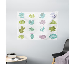 Tropical Desert Plants Wide Tapestry