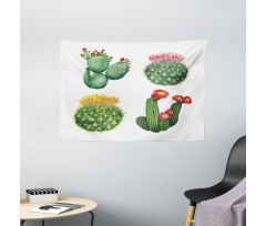 Watercolor Tropical Art Wide Tapestry