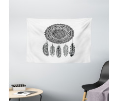 Aztec Dream Catcher Wide Tapestry