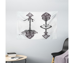 Monochrome American Arrows Wide Tapestry