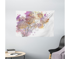 Flourishing Orchids Wide Tapestry