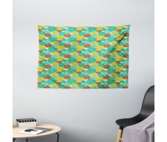 Abstract Spring Growth Wide Tapestry
