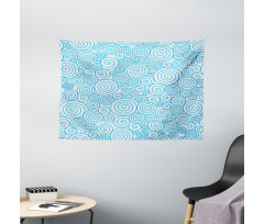 Sea Wave Swirls Wide Tapestry