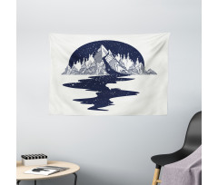 Mountain River Wide Tapestry