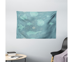 Exotic Blossoms Wide Tapestry