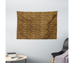 Hops and Pretzels Hand Drawn Wide Tapestry