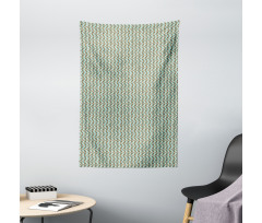 Simplistic Oval Shapes Tapestry