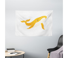 Cartoon Ocean Animal Wide Tapestry