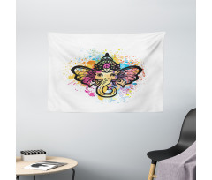 Mandala Animal Portraits Wide Tapestry