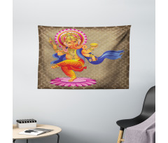 Dancing Asian Icon Wide Tapestry