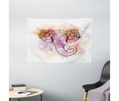 Oriental Wisdom Figure Theme Wide Tapestry