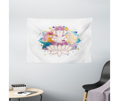 Yoga Zen Theme Artwork Wide Tapestry