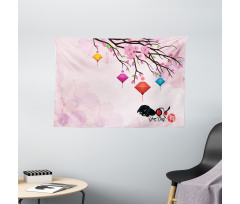Lunar New Year Wide Tapestry