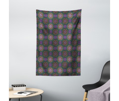 Colorful Abstract Curve Tapestry