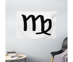 Monochrome Sign Wide Tapestry