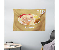 Teen Girl Wheat Wide Tapestry