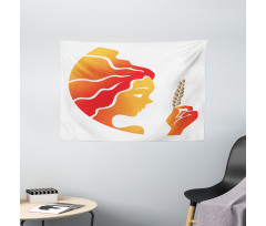 Fantasy Woman Art Wide Tapestry