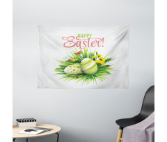Spring Season Foliage Wide Tapestry