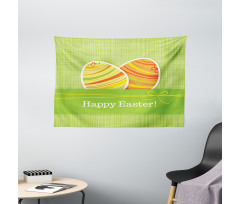 Striped Eggs Wide Tapestry