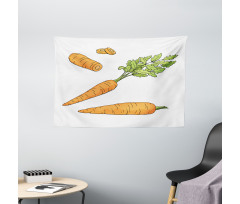 Carrot Pattern Wide Tapestry