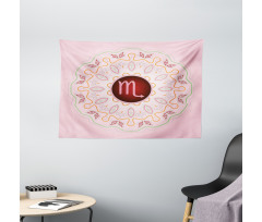 Mandala in Pink Wide Tapestry