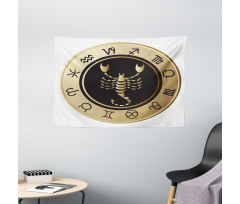 Signs Circle Wide Tapestry