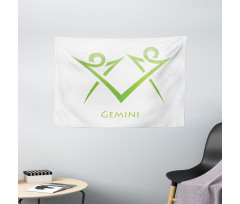 Green Simplistic Wide Tapestry