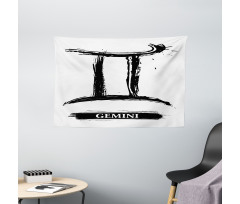 Grunge Brush Art Wide Tapestry