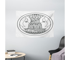 Ornamental Circle Wide Tapestry