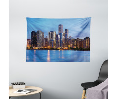 Big City Sunset Wide Tapestry