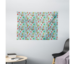 Red Riding Hood Wide Tapestry
