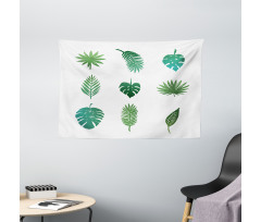 Tropical Tree Foliage Wide Tapestry