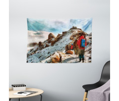 Trekkers Kilimanjaro Wide Tapestry