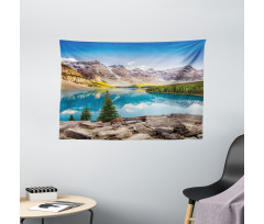 Moraine Lake Sunset Wide Tapestry