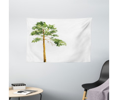 Aquarelle Nature Sketch Wide Tapestry