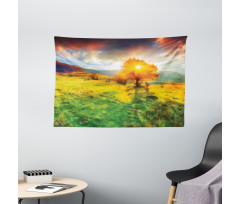 Fall Season Mountains Wide Tapestry