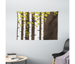 Silhouette of Tree Wide Tapestry