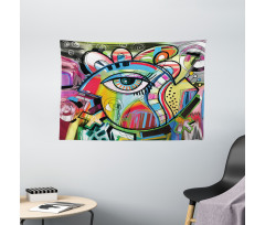 Colorful Art Eye Wide Tapestry