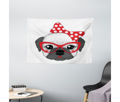 Pin up Retro Female Pet Wide Tapestry