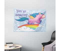 Pony in the Sky Wide Tapestry