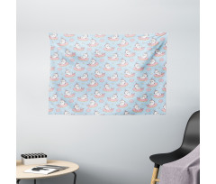 Animals Doughnuts Wide Tapestry