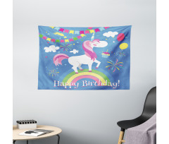 Birthday Cartoon Wide Tapestry