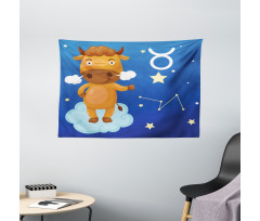 Bull on a Cloud Wide Tapestry