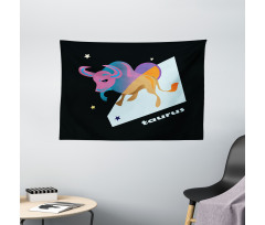 Day Night Theme Wide Tapestry