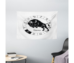 Mythical Ox Signs Wide Tapestry