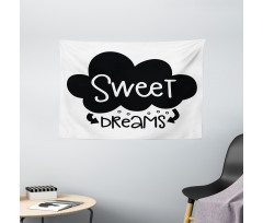 Cloud with Arrows Wide Tapestry