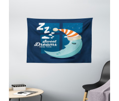 Bedtime Sleep Moon Wide Tapestry